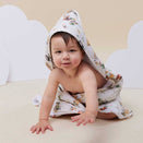 Snuggle Hunny Organic Hooded Baby Towel - Diggers & Tractors