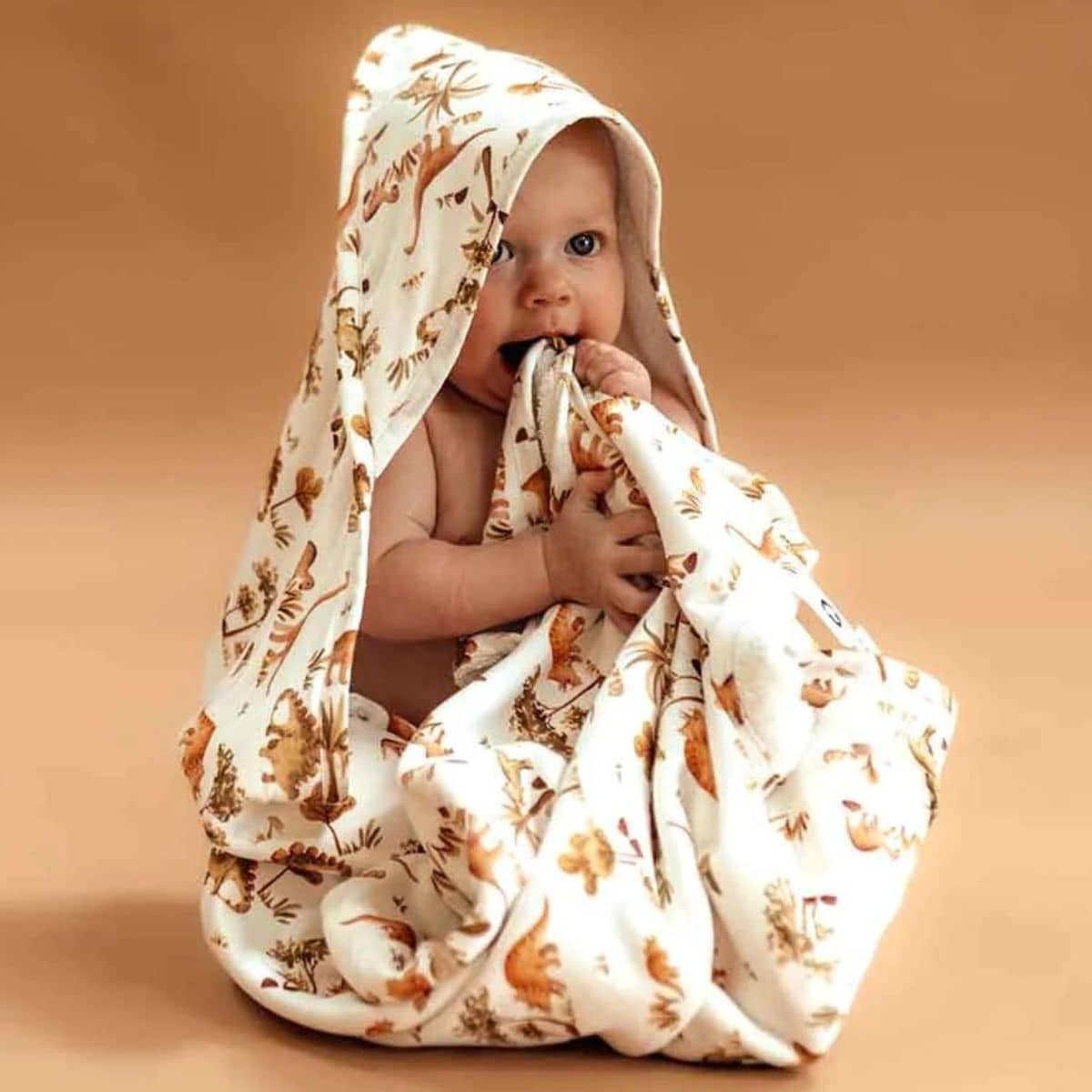 Snuggle Hunny Organic Hooded Baby Towel - Dino