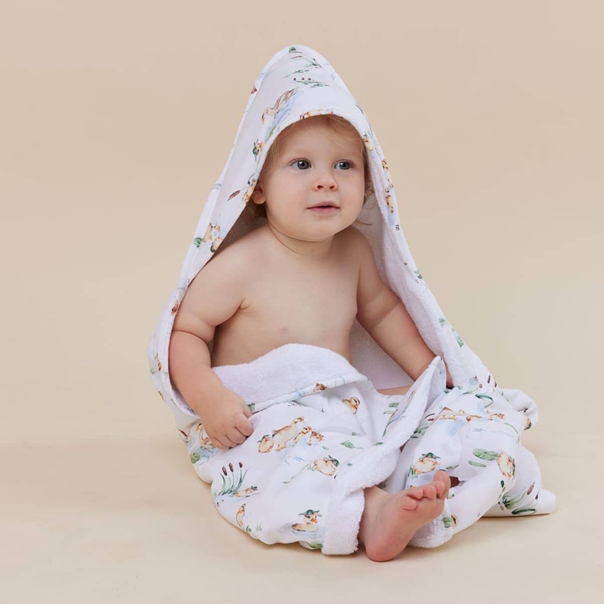 Snuggle Hunny Organic Hooded Baby Towel - Duck Pond