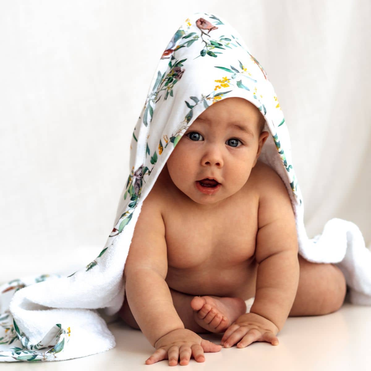 Snuggle Hunny Organic Hooded Baby Towel - Eucalypt