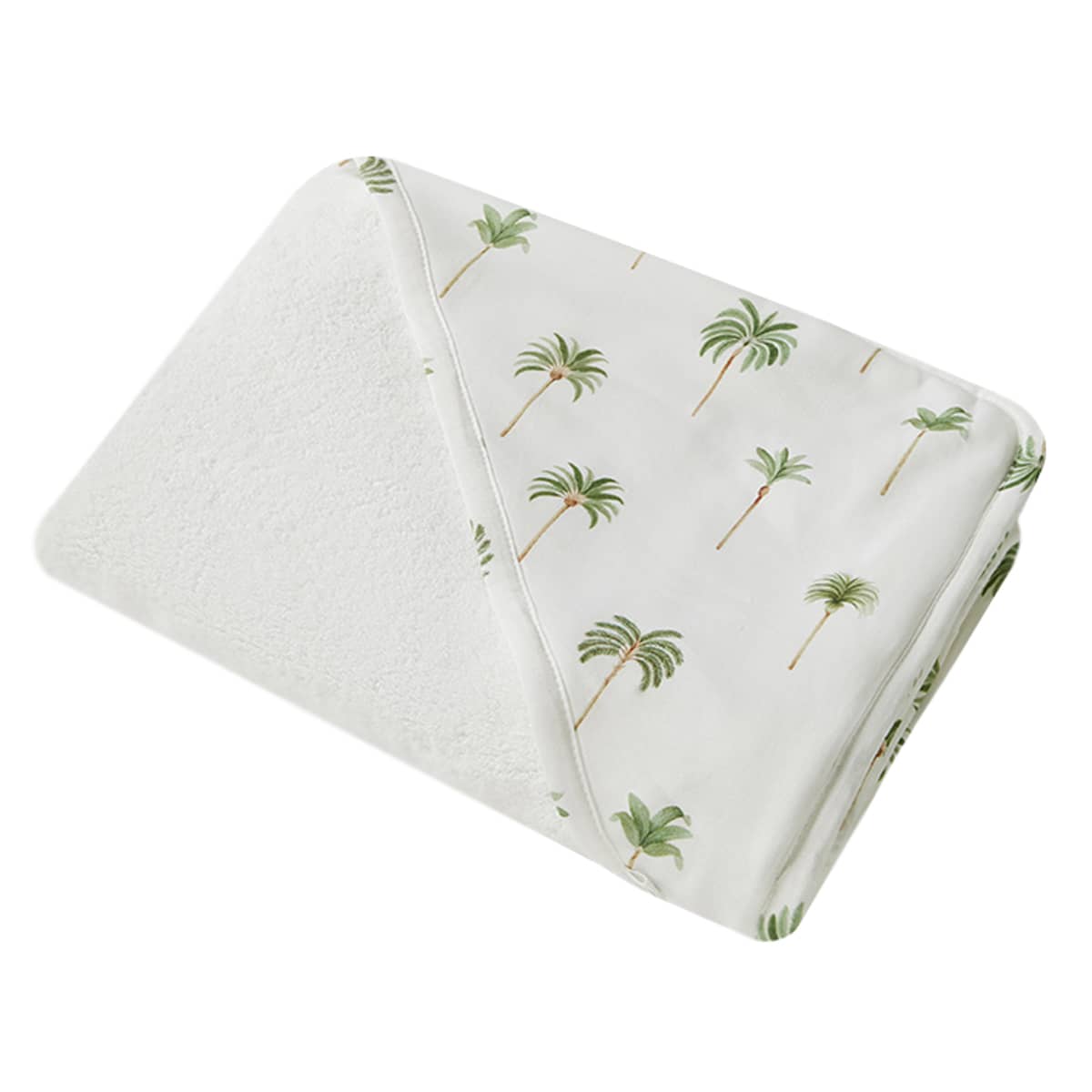 Snuggle Hunny Organic Hooded Baby Towel - Green Palm