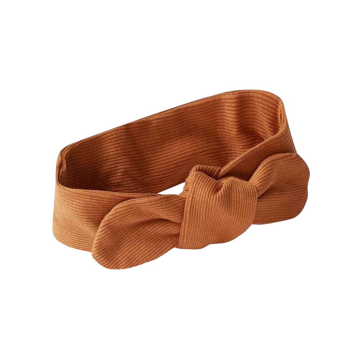 Snuggle Hunny Ribbed Topknot Headband - Biscuit Organic