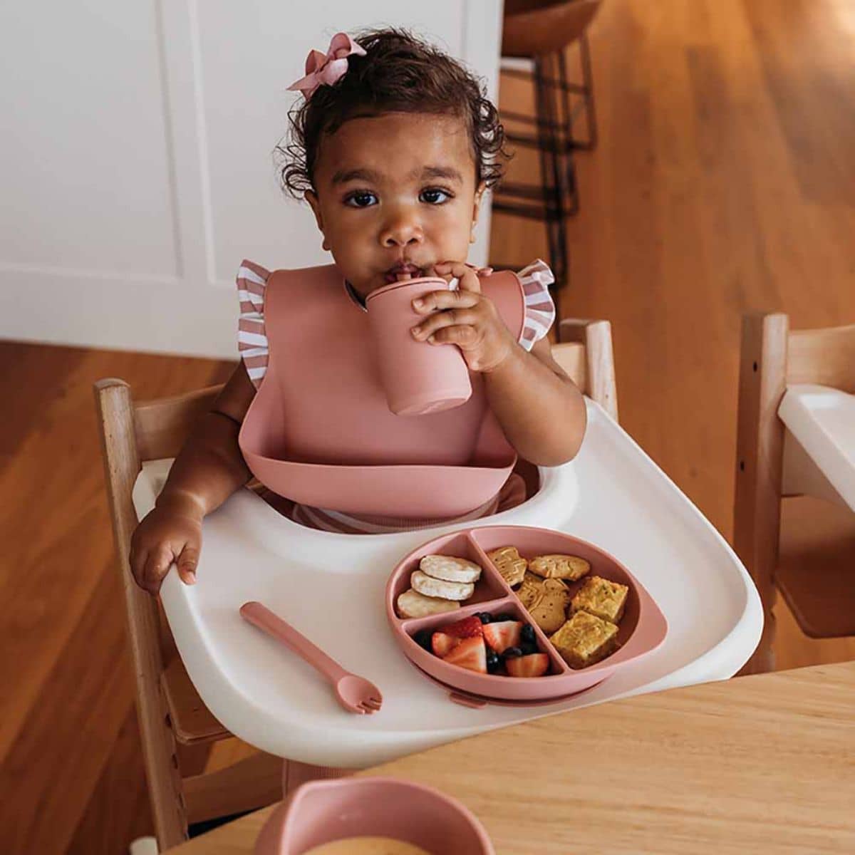 Snuggle Hunny Silicone Meal Kit - Rose