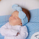 Snuggle Hunny Topknot Headband - Baby Blue Organic