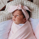 Snuggle Hunny Topknot Headband - Baby Pink Organic
