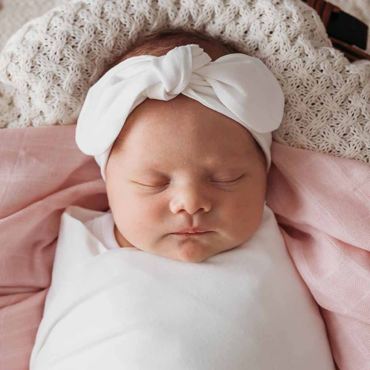 Snuggle Hunny Topknot Headband - Milk Organic