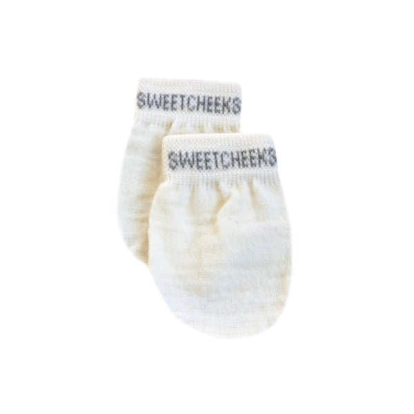 Sweet Cheeks Merino Baby Mittens - Vanilla