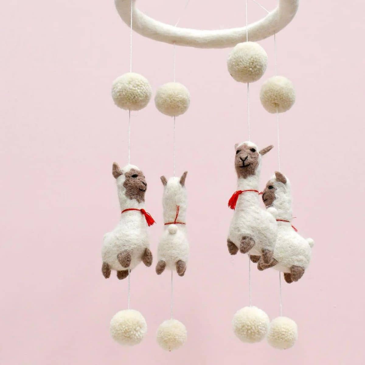 Tara Treasures Nursery Cot Mobile - Dancing Llamas