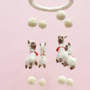 Tara Treasures Nursery Cot Mobile - Dancing Llamas