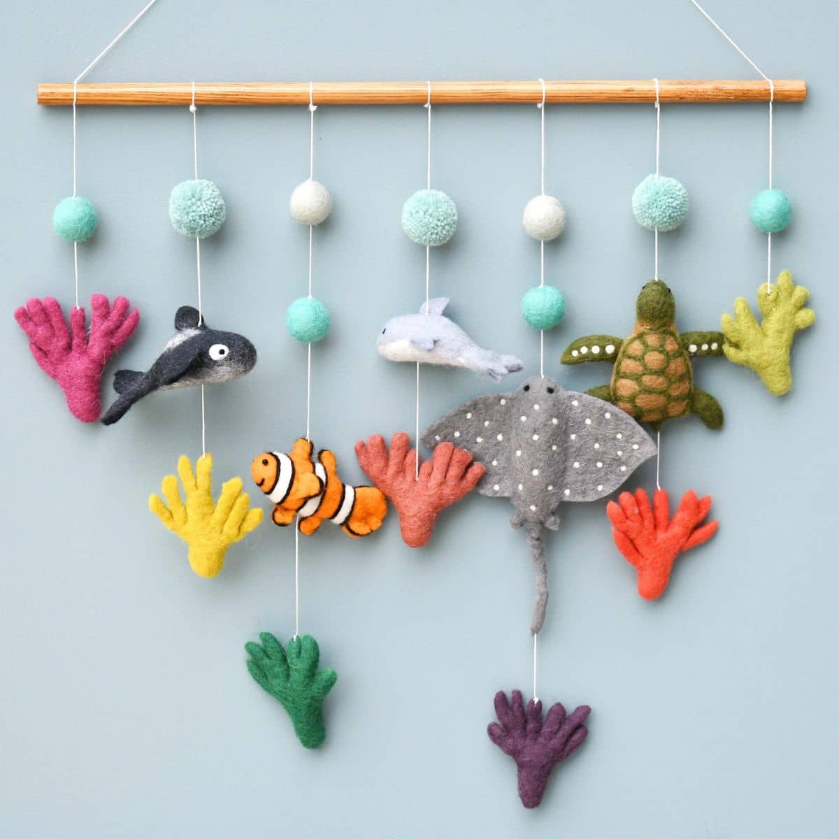 Tara Treasures Nursery Cot Mobile Hanging - Coral Reef