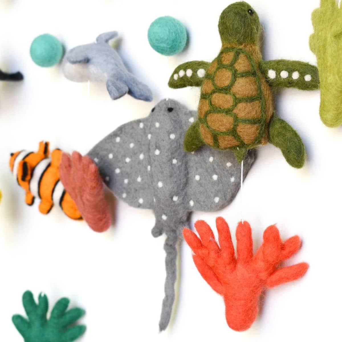 Tara Treasures Nursery Cot Mobile Hanging - Coral Reef