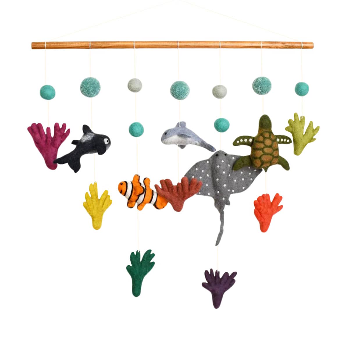 Tara Treasures Nursery Cot Mobile Hanging - Coral Reef