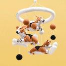 Tara Treasures Nursery Cot Mobile - Jumping Corgi Dogs