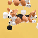 Tara Treasures Nursery Cot Mobile - Jumping Corgi Dogs