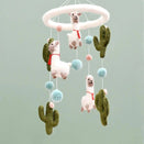 Tara Treasures Nursery Cot Mobile - Llama + Cactus