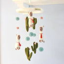 Tara Treasures Nursery Cot Mobile - Llama + Cactus