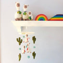 Tara Treasures Nursery Cot Mobile - Llama + Cactus