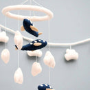 Tara Treasures Nursery Cot Mobile - Navy Blue Airplanes