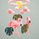 Tara Treasures Nursery Cot Mobile - Pink Flamingo Tiki