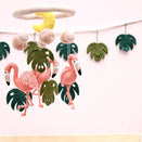 Tara Treasures Nursery Cot Mobile - Pink Flamingo Tiki