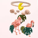 Tara Treasures Nursery Cot Mobile - Pink Flamingo Tiki
