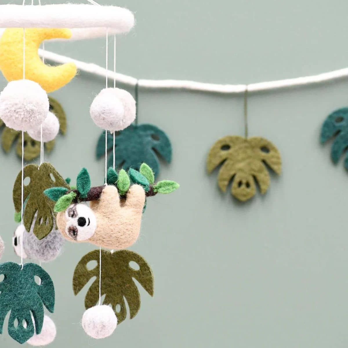 Tara Treasures Nursery Cot Mobile - Sloth Away