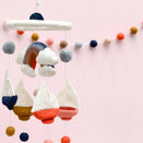 Tara Treasures Nursery Cot Mobile - Spring Sailboats