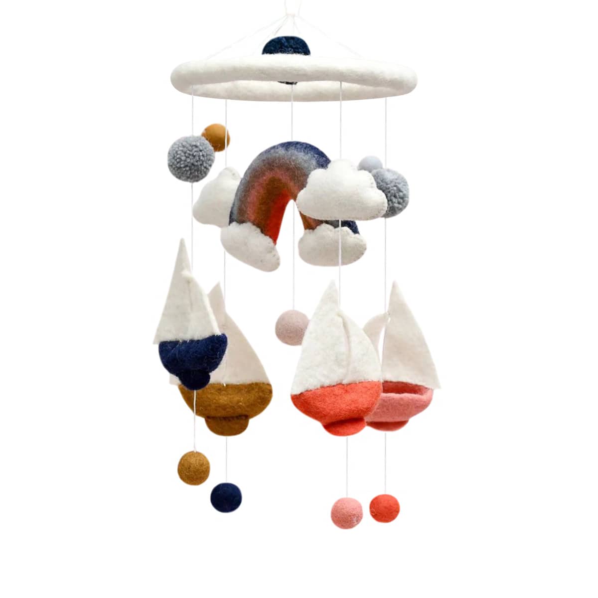 Tara Treasures Nursery Cot Mobile - Spring Sailboats