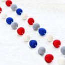 Tara Treasures Pompom Felt Ball Garland - Nautical