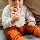 The Kiss Co. Natural Teething Rattle - Pēpi Kiss