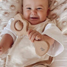 The Kiss Co. Natural Teething Rattle - Pēpi Kiss