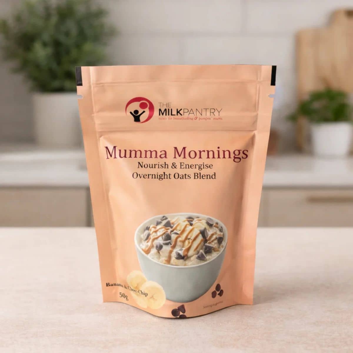 The Milk Pantry Mumma Mornings Overnight Oats - Choc + Banana