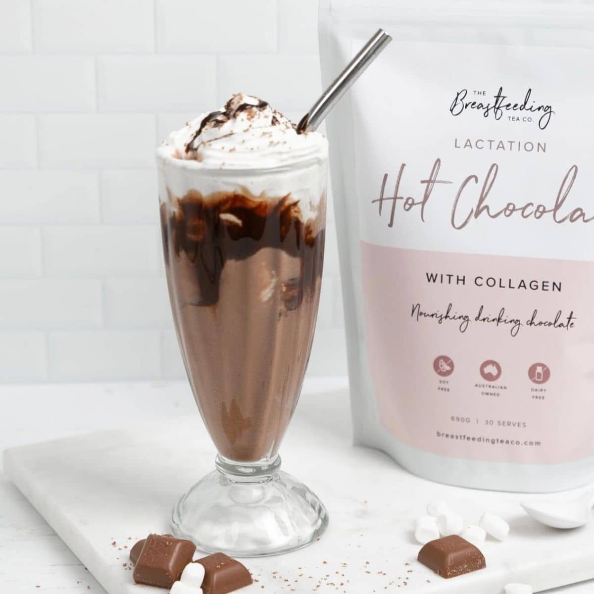 The Breastfeeding Tea Co - Lactation Hot Chocolate with Collagen