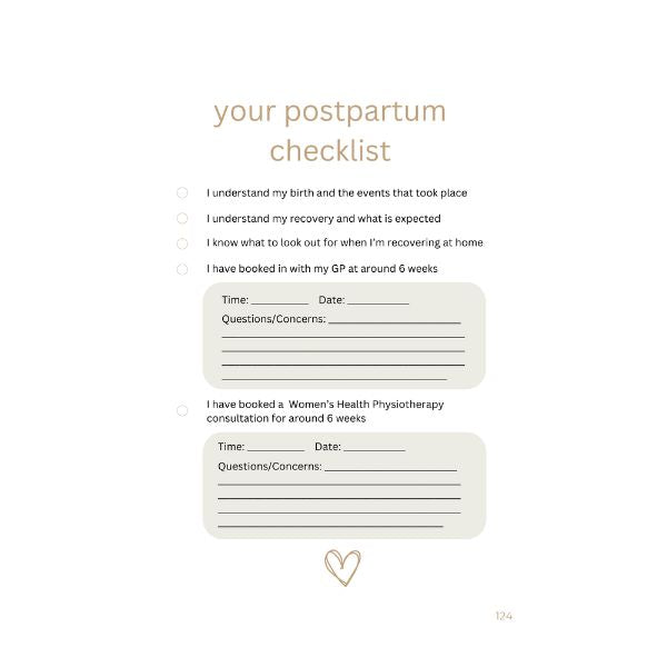 Womens Wellness Boutique - The Ultimate Postpartum Planner