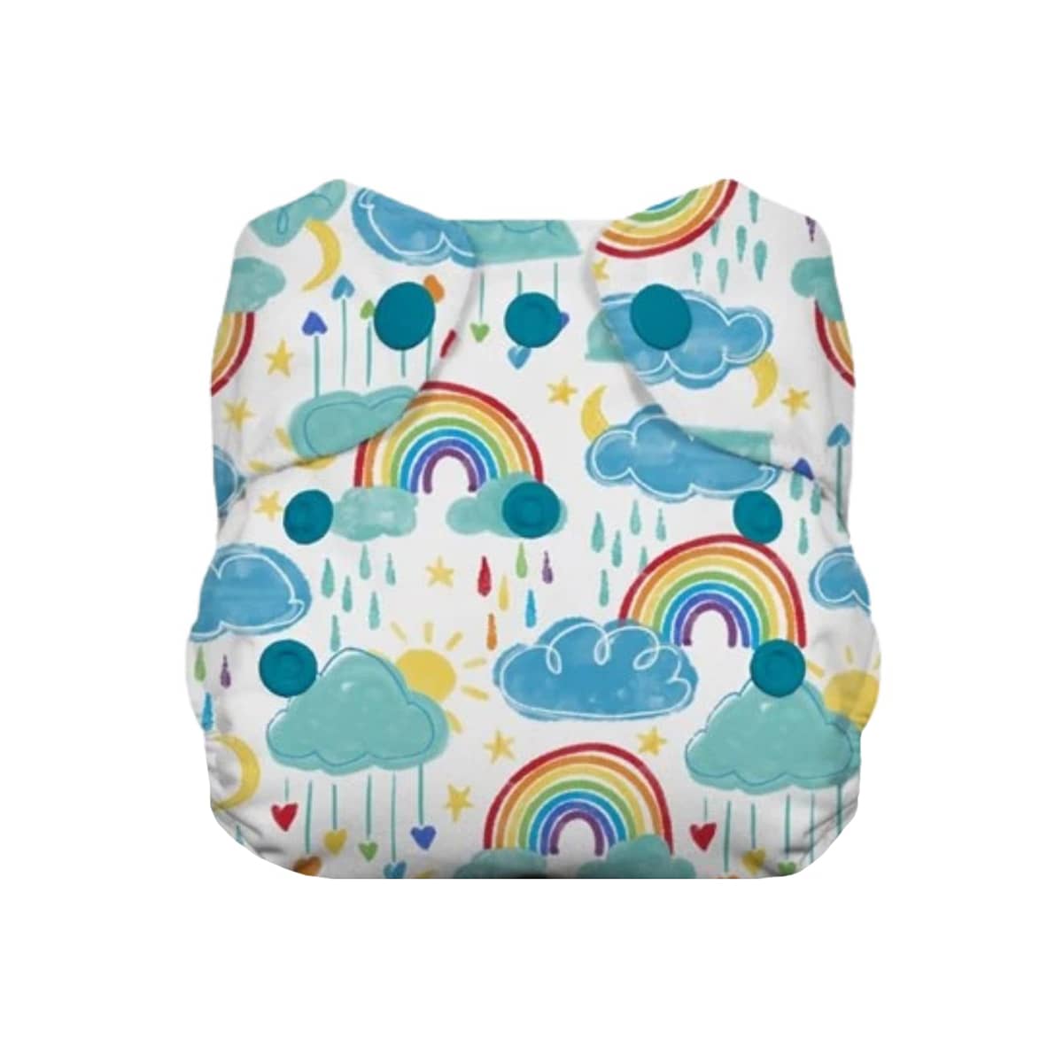 Thirsties AIO Newborn Cloth Nappy - Snap - Rainbow