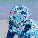 TicTasTogs Legionnaire Sun and Swim Cap - Bush Wonderland