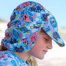 TicTasTogs Legionnaire Sun and Swim Cap - Bush Wonderland