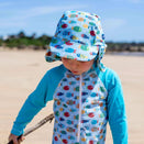 TicTasTogs Legionnaire Sun and Swim Cap - Fish Frenzy