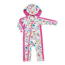 TicTasTogs Full Length Zip Sunsuit + Hat Set - Ditsy Daisy