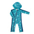 TicTasTogs Full Length Zip Sunsuit + Hat Set - Marine