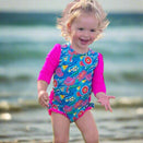 TicTasTogs Nappy Change Swimsuit - Bush Blooms