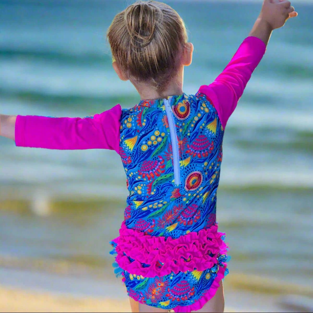 TicTasTogs Nappy Change Swimsuit - Bush Blooms