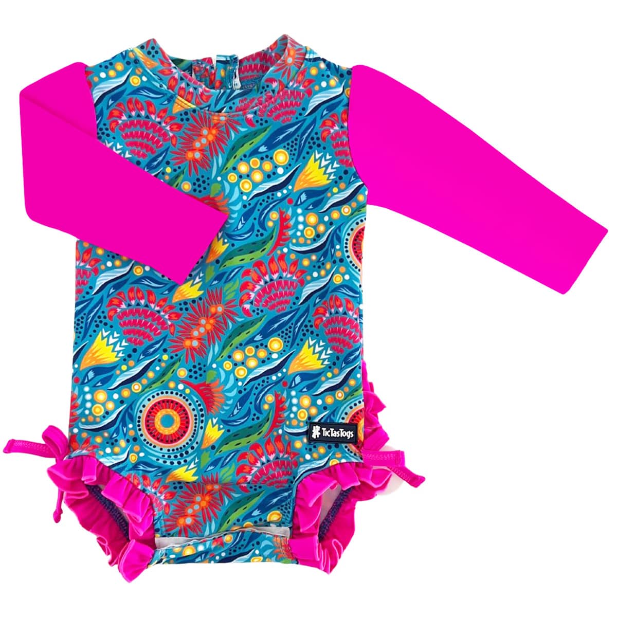 TicTasTogs Nappy Change Swimsuit - Bush Blooms