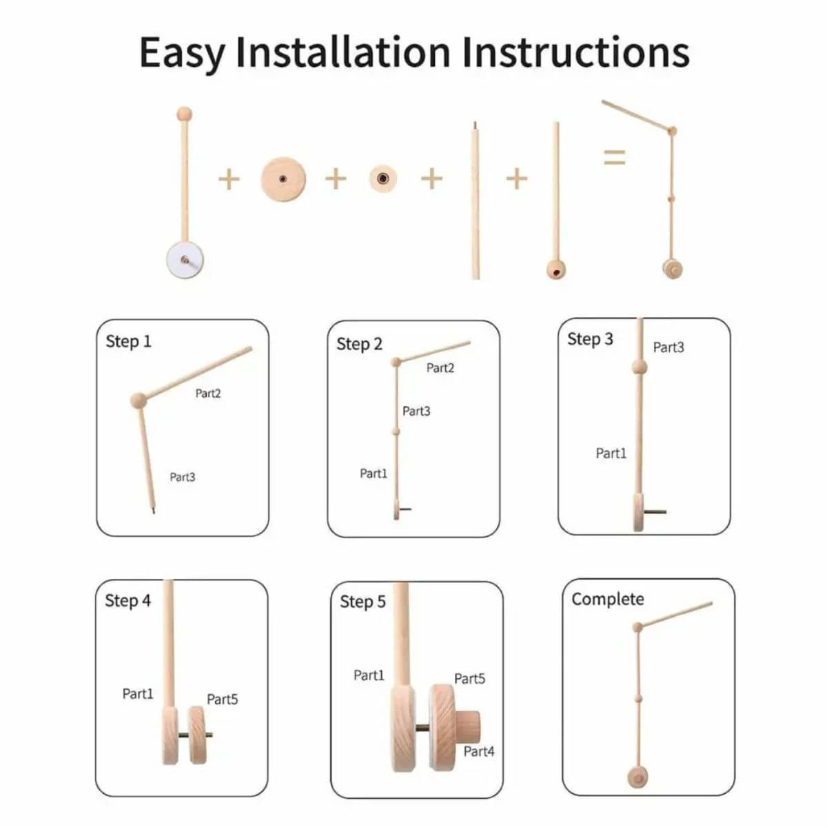 Timber Tinkers Wooden Mobile Arm