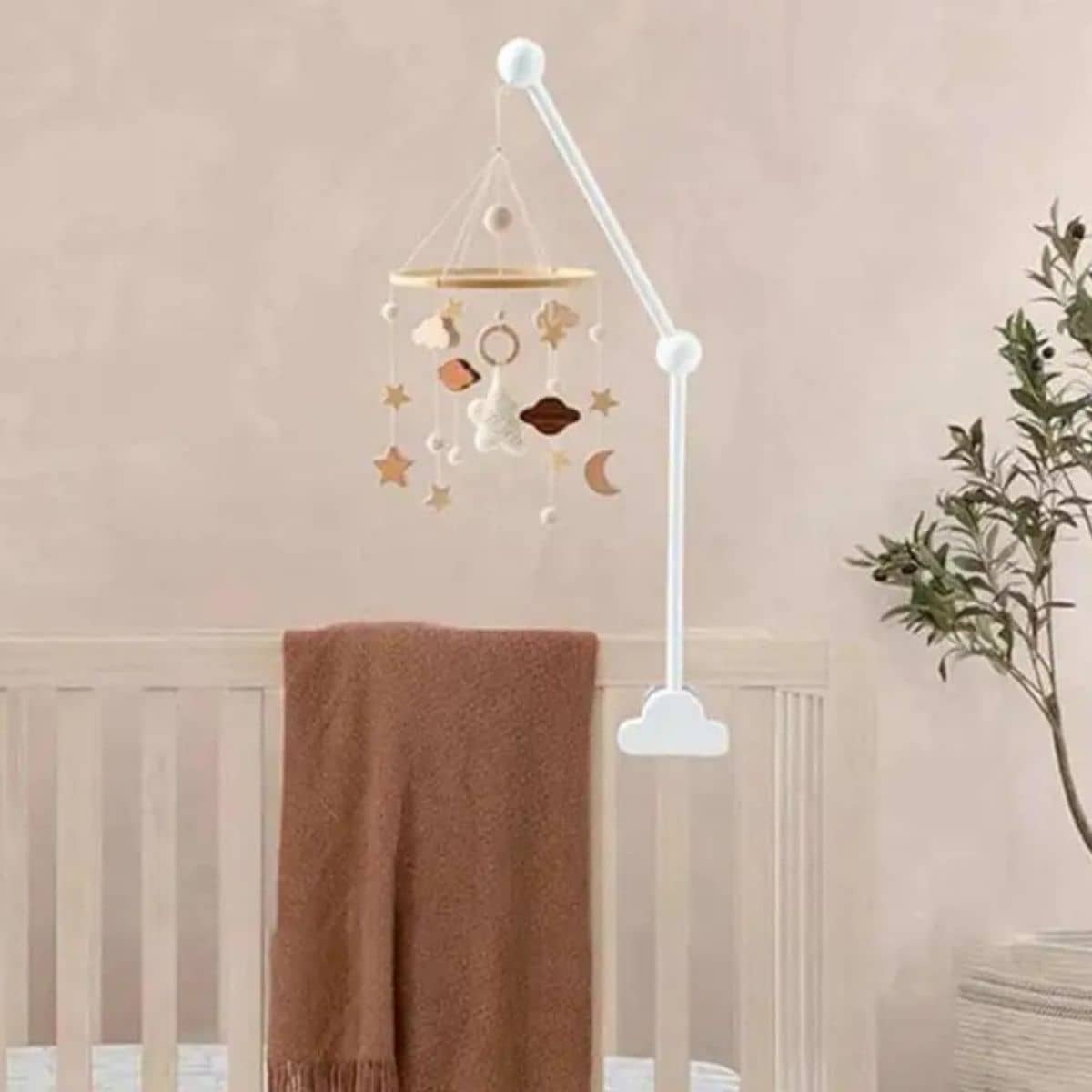 Timber Tinkers Wooden Mobile Arm - White Cloud