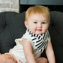 Tiny Twinkle Kaffle Bandana Bibs - Set of 2 - Black + White
