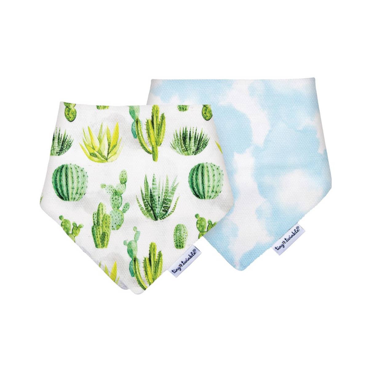 Tiny Twinkle Kaffle Bandana Bibs - Set of 2 - Cacti