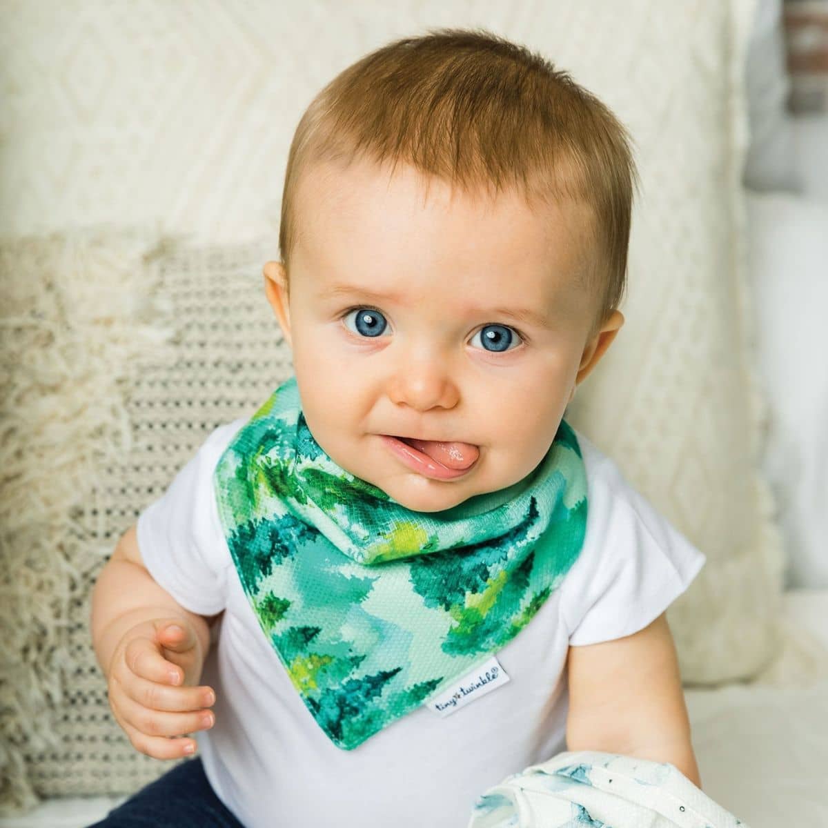 Tiny Twinkle Kaffle Bandana Bibs - Set of 2 - Forest