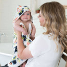 Tiny Twinkle Kaffle Hooded Towel + Washcloth Set - Blush