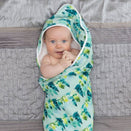 Tiny Twinkle Kaffle Hooded Towel + Washcloth Set - Forest